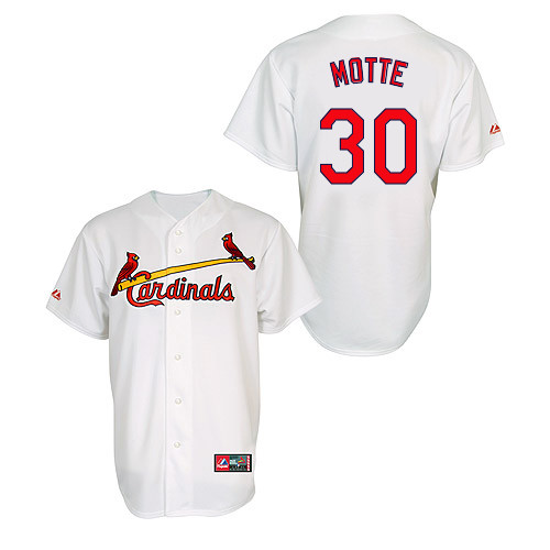 Jason Motte #30 MLB Jersey-St Louis Cardinals Men's Authentic Home Jersey by Majestic Athletic Baseball Jersey